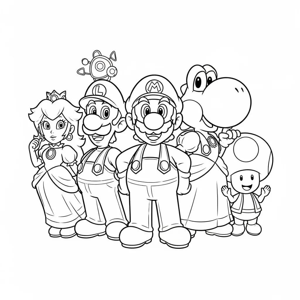 Desenhos do Mario Bros para Colorir e Imprimir