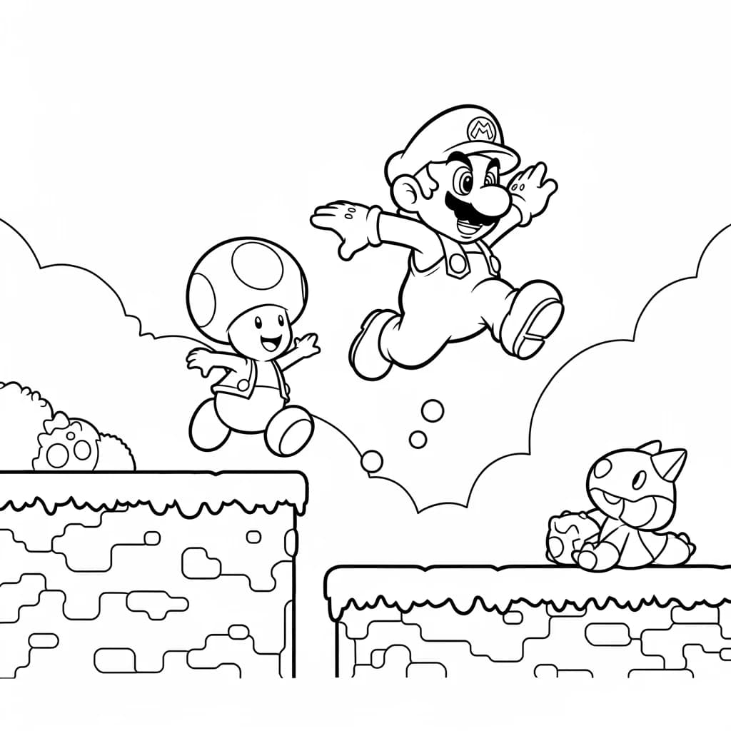 Desenhos do Mario Bros para Colorir e Imprimir