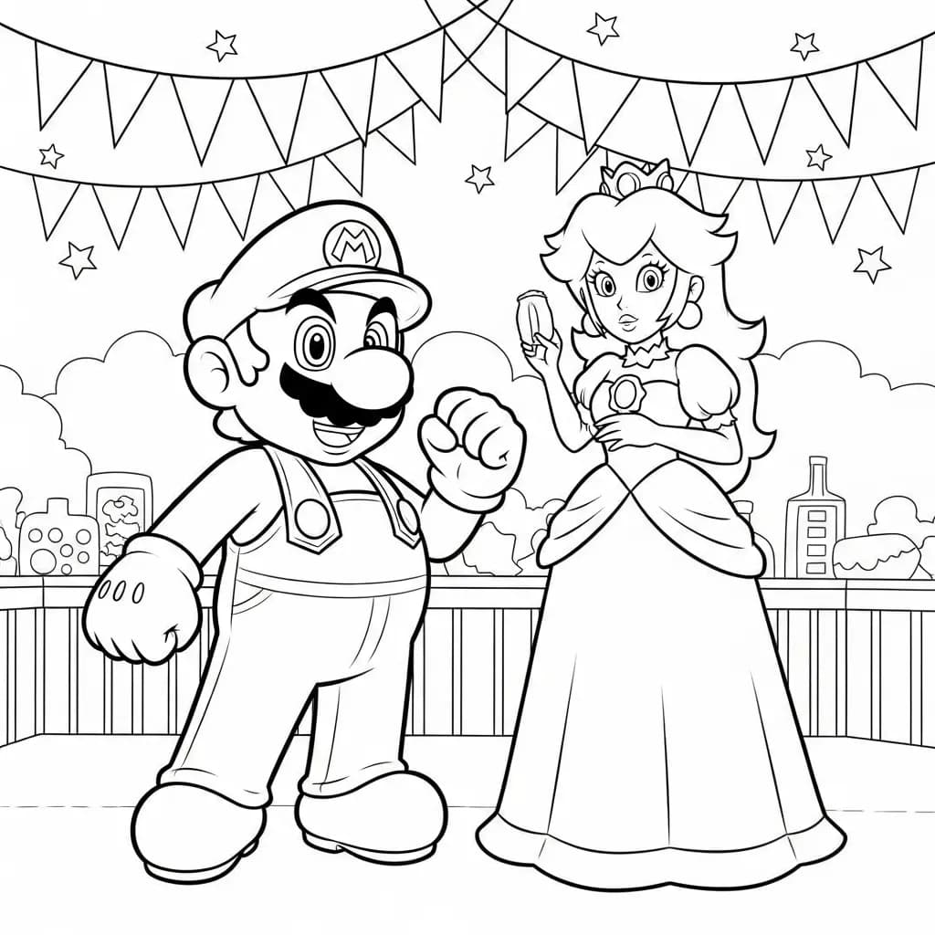 Desenhos do Mario Bros para Colorir e Imprimir