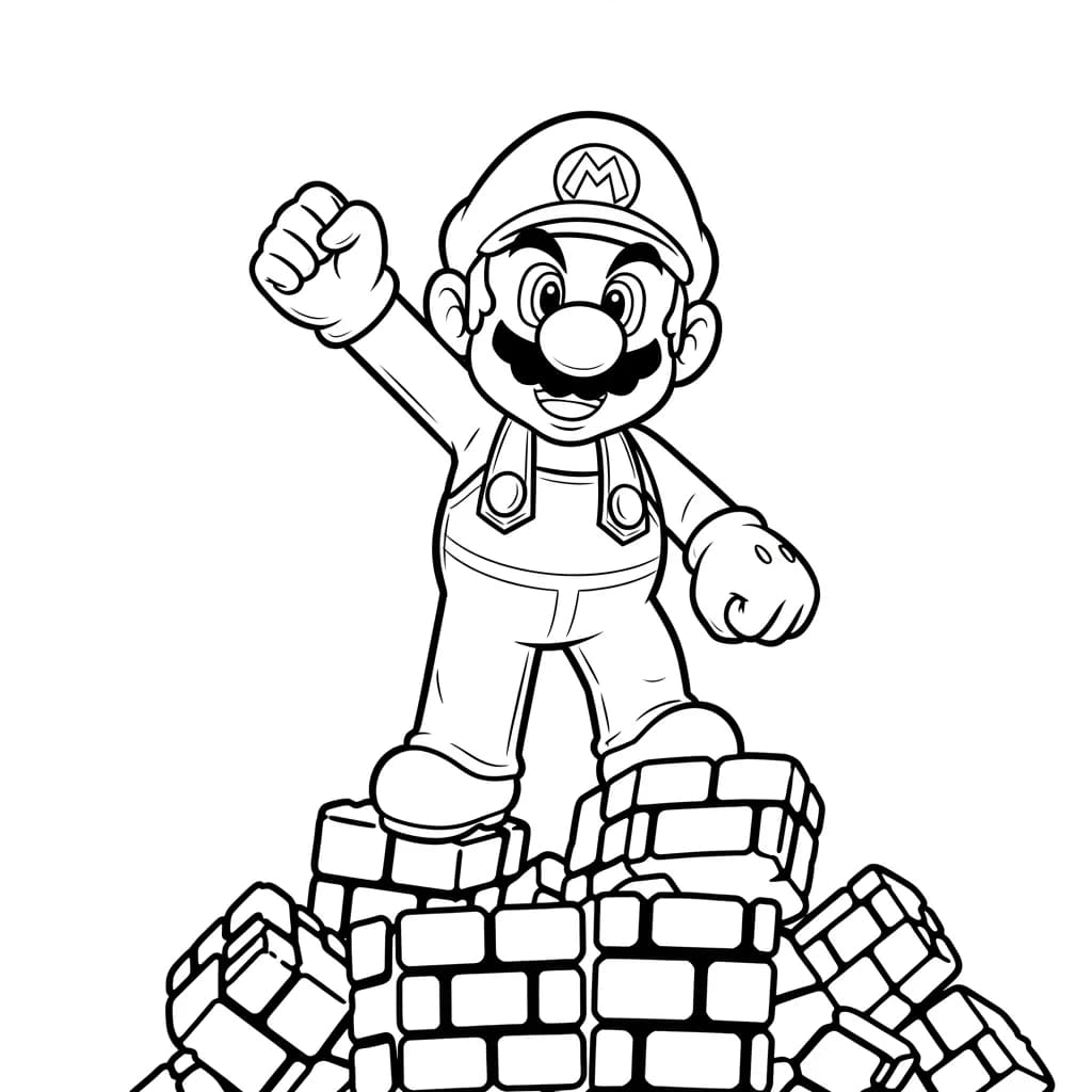 Desenhos do Mario Bros para Colorir e Imprimir