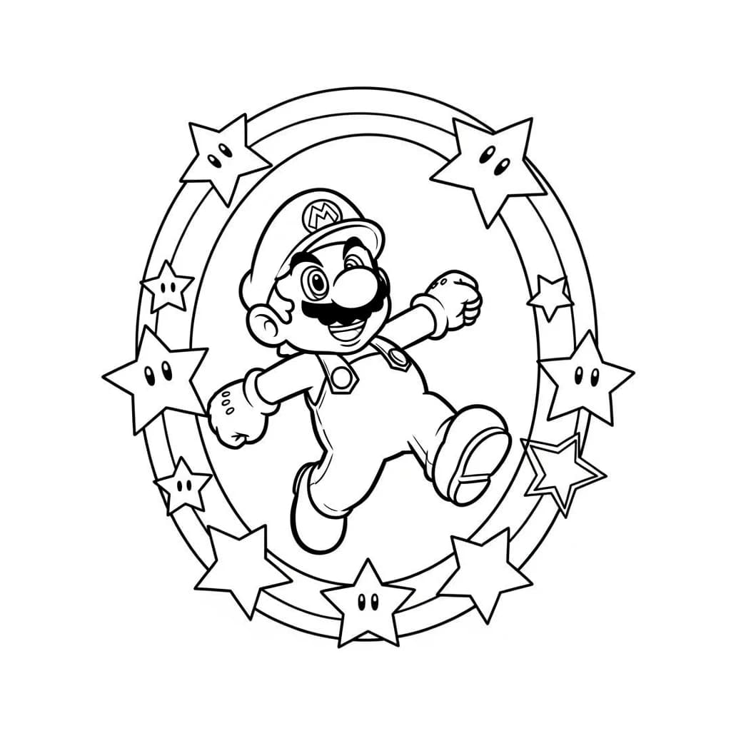 Desenhos do Mario Bros para Colorir e Imprimir