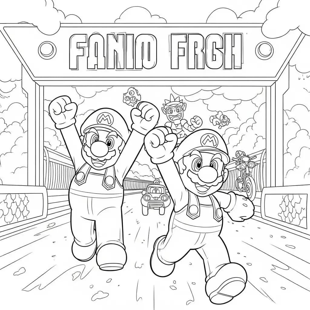Desenhos do Mario Bros para Colorir e Imprimir