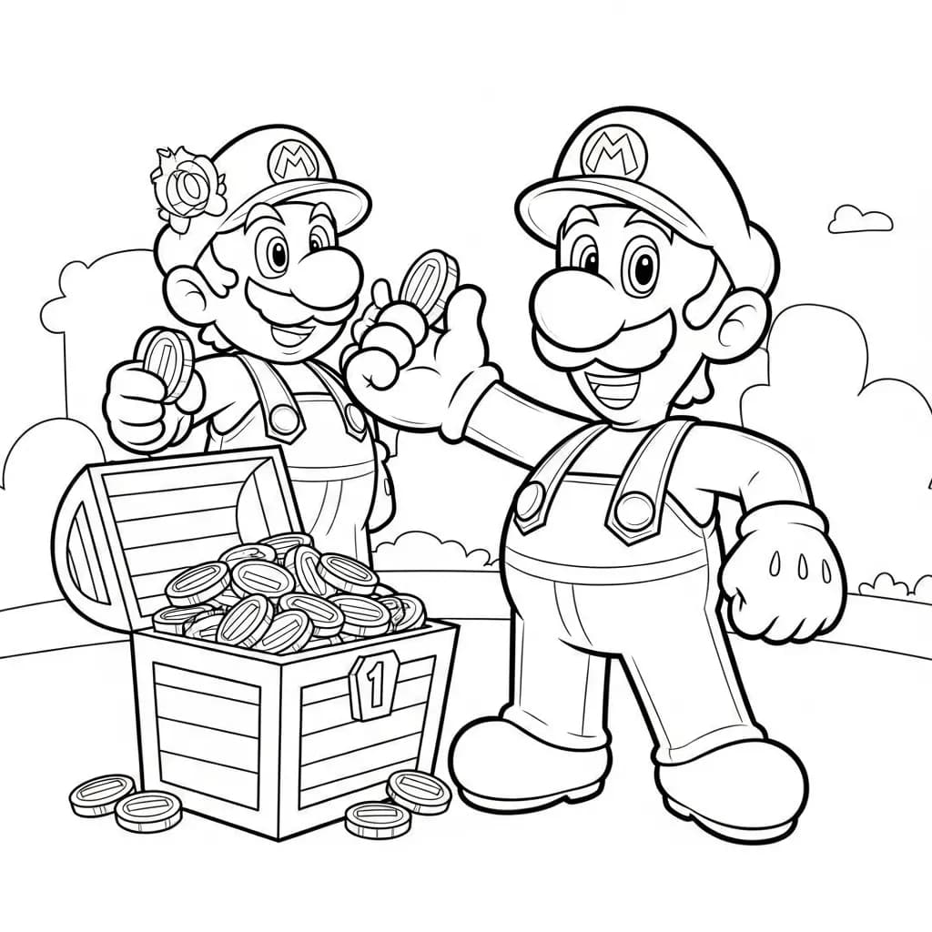 Desenhos do Mario Bros para Colorir e Imprimir