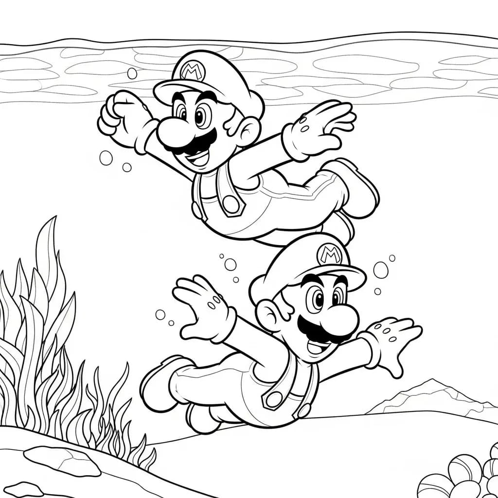 Desenhos do Mario Bros para Colorir e Imprimir