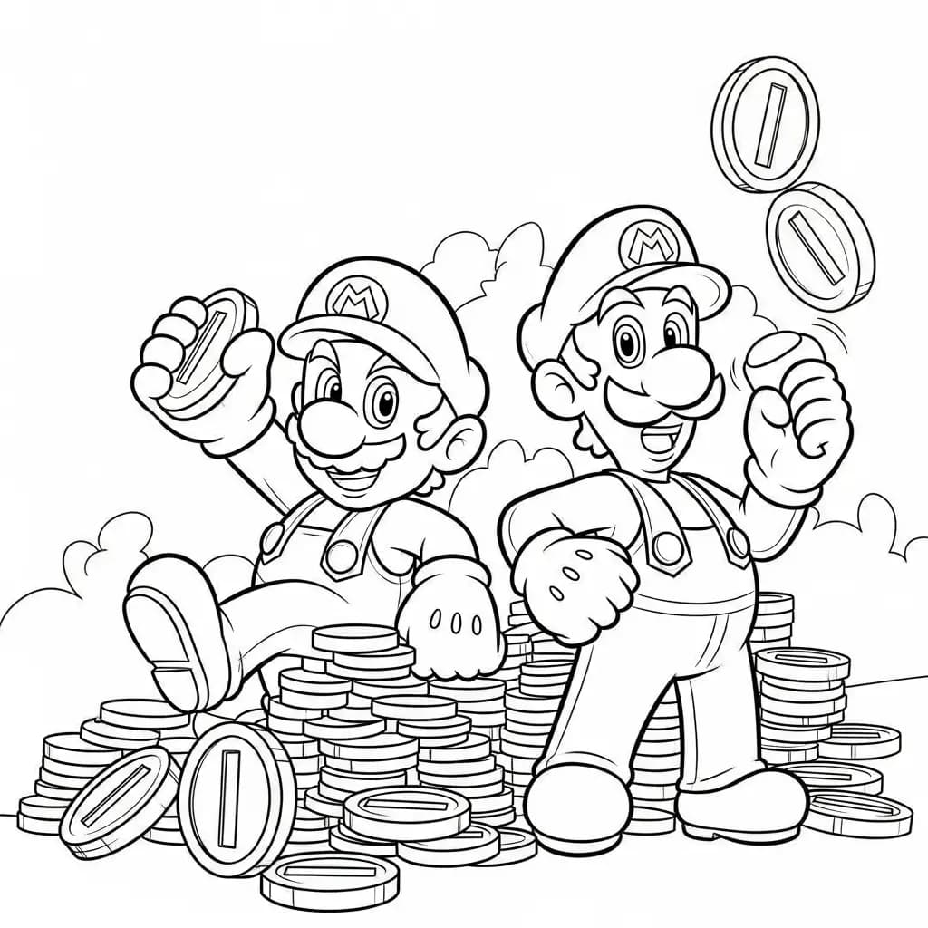 Desenhos do Mario Bros para Colorir e Imprimir
