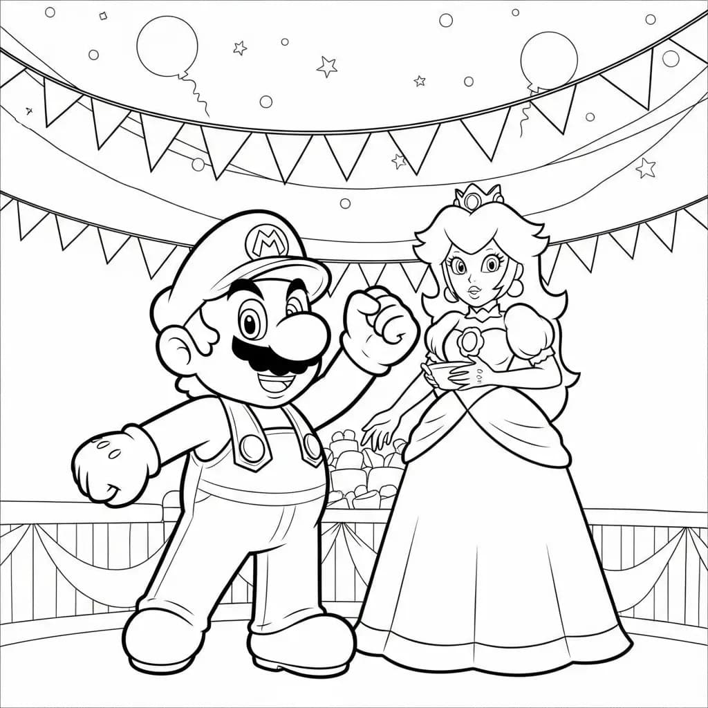 Desenhos do Mario Bros para Colorir e Imprimir