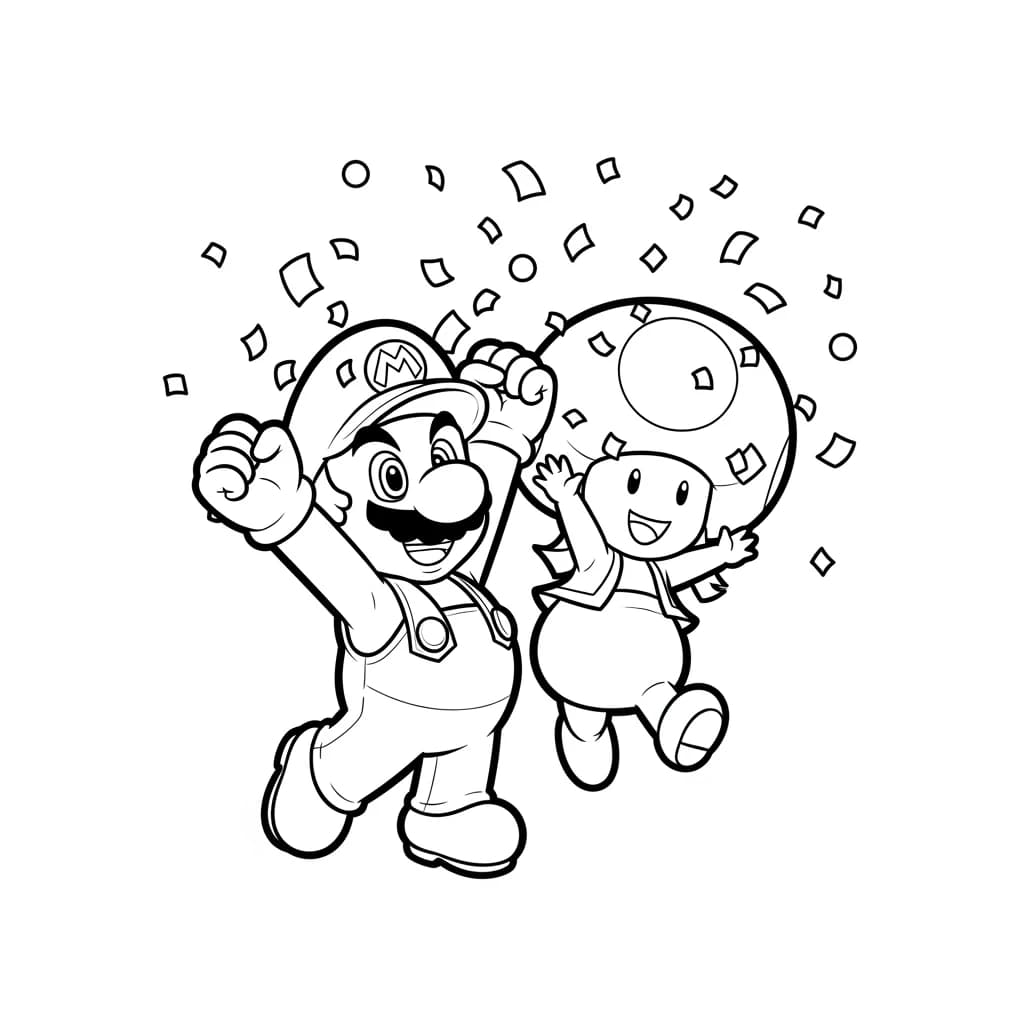Desenhos do Mario Bros para Colorir e Imprimir