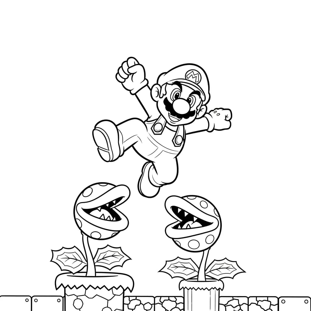 Desenhos do Mario Bros para Colorir e Imprimir