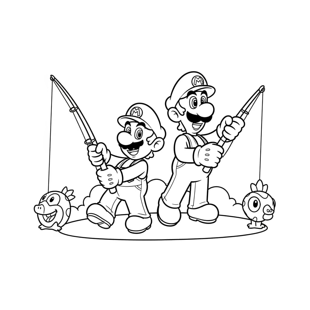 Desenhos do Mario Bros para Colorir e Imprimir