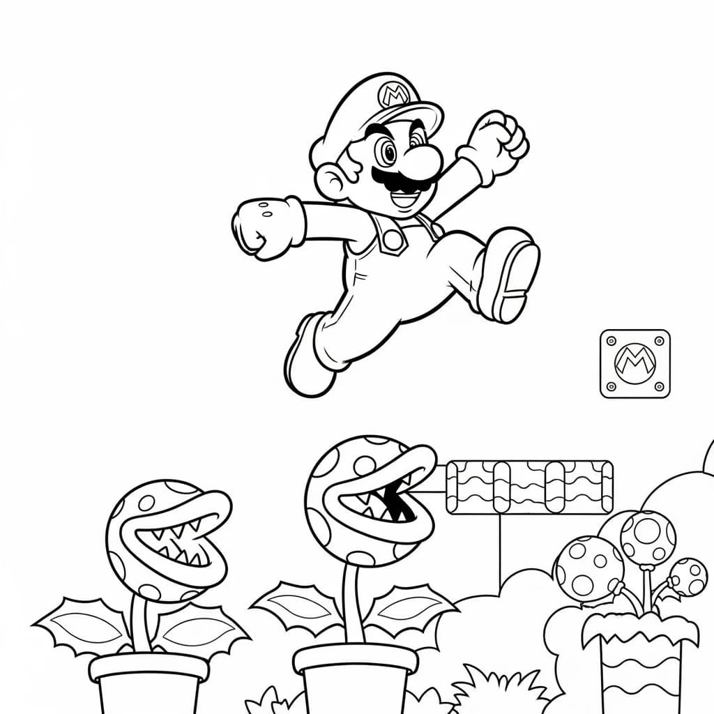Desenhos do Mario Bros para Colorir e Imprimir