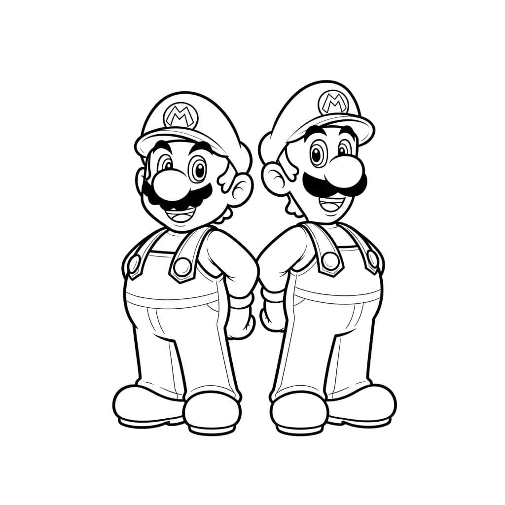 Desenhos do Mario Bros para Colorir e Imprimir