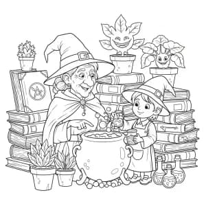 Desenhos de Bruxa para Colorir