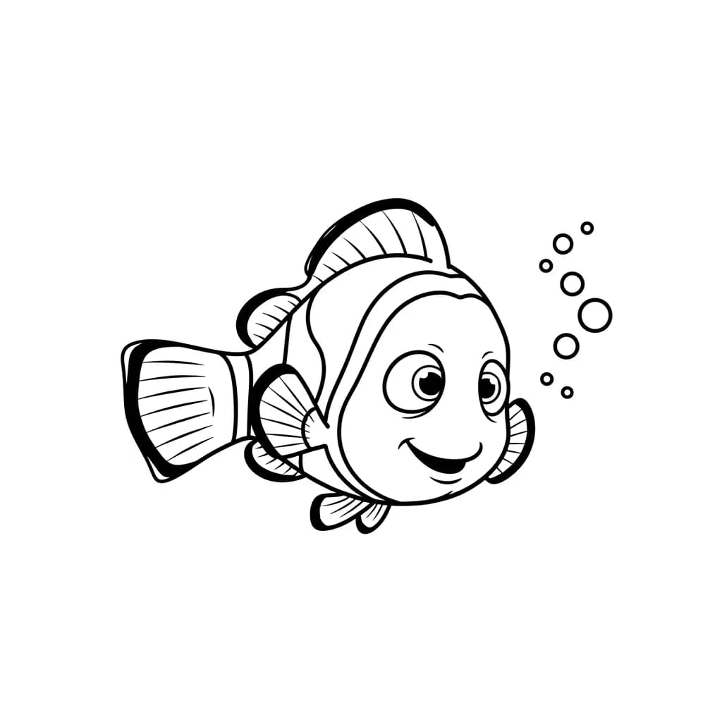Nemo no aquário para colorir
