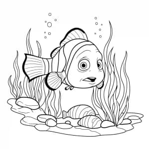 Marlin procurando Nemo para colorir