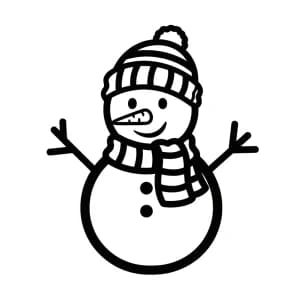 desenho de boneco de neve para colorir
