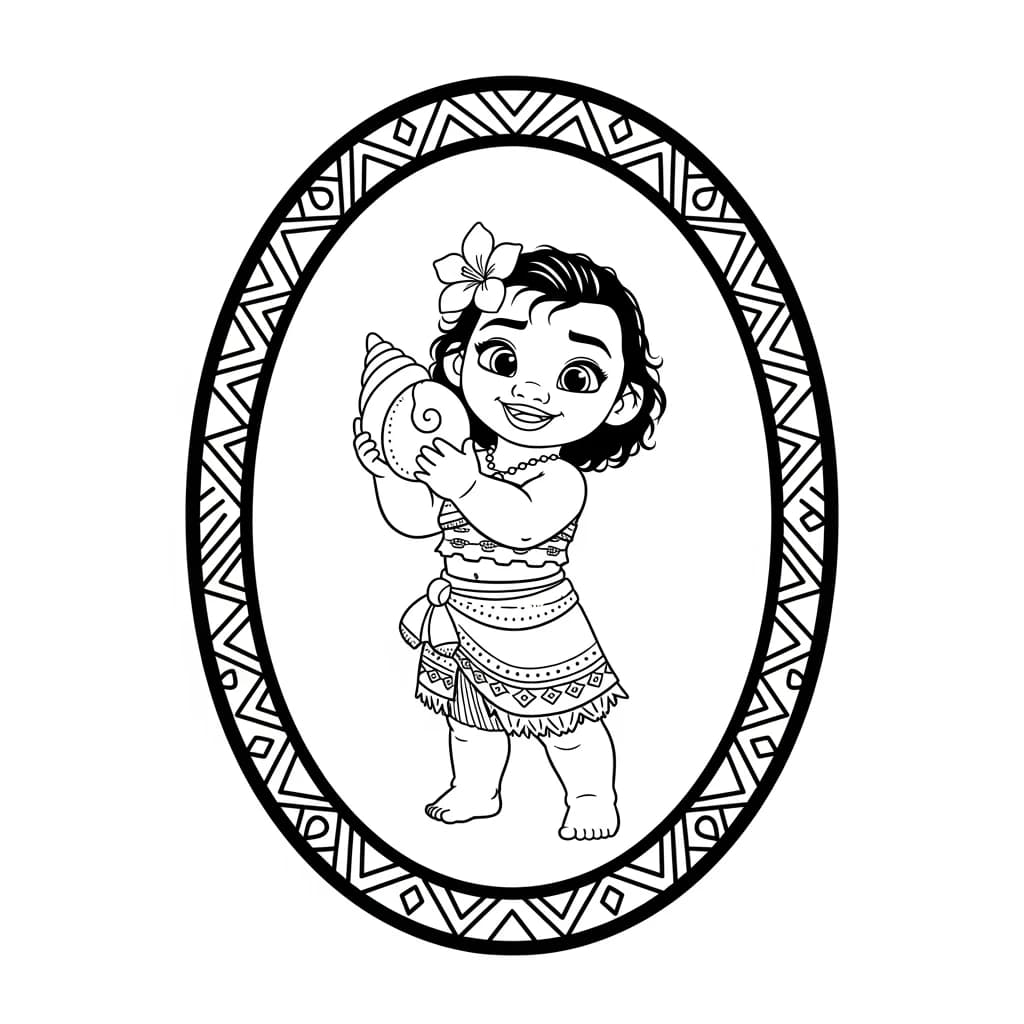 Desenho da Moana para colorir – Imprimir grátis