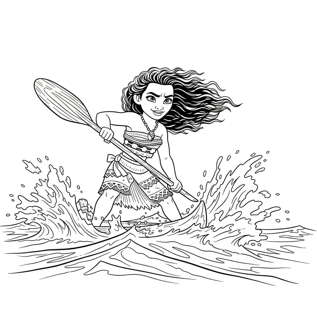Desenho da Moana para colorir – Imprimir grátis