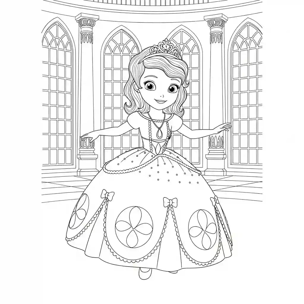 desenho da princesa sofia para colorir