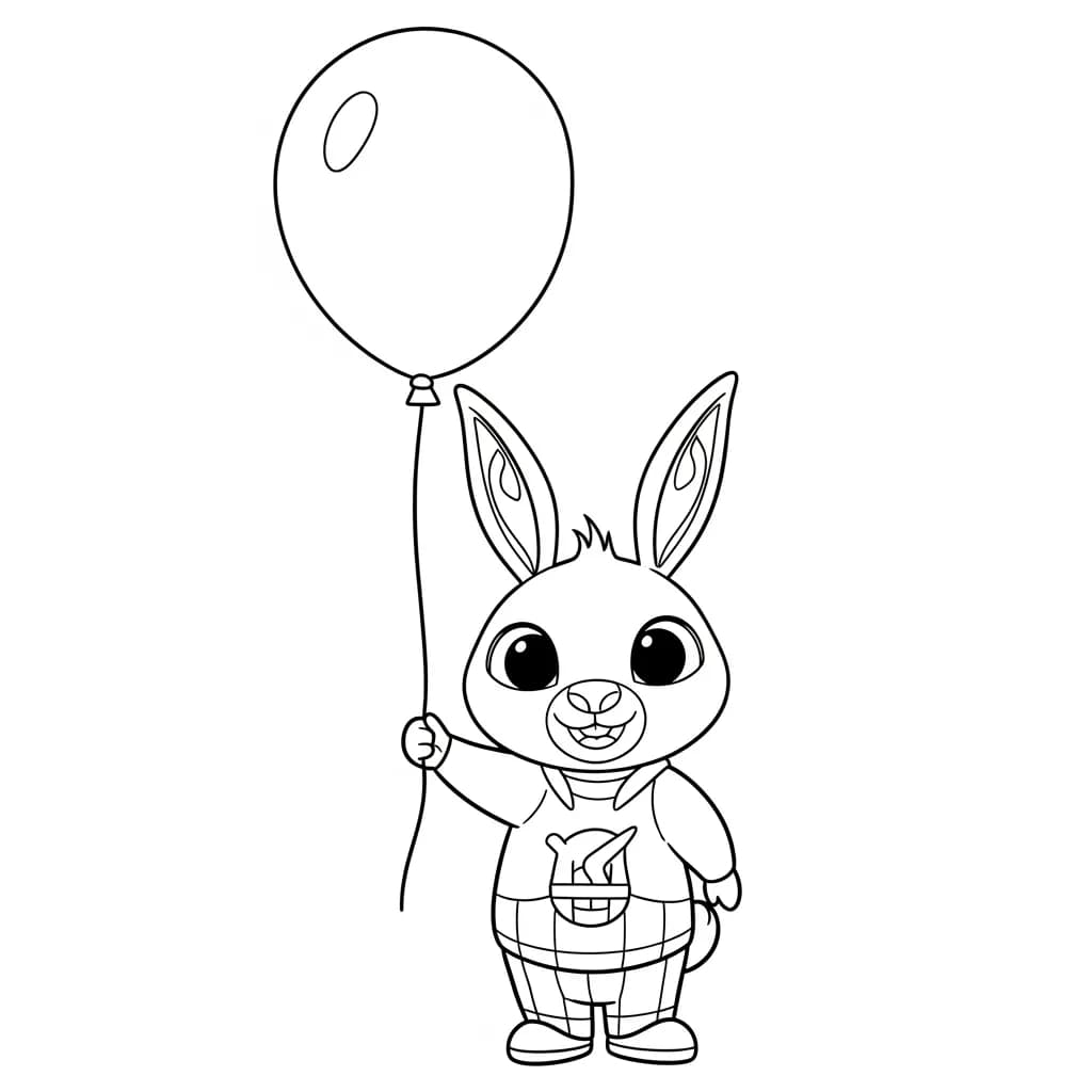 desenho de Bing Bunny para imprimir e colorir