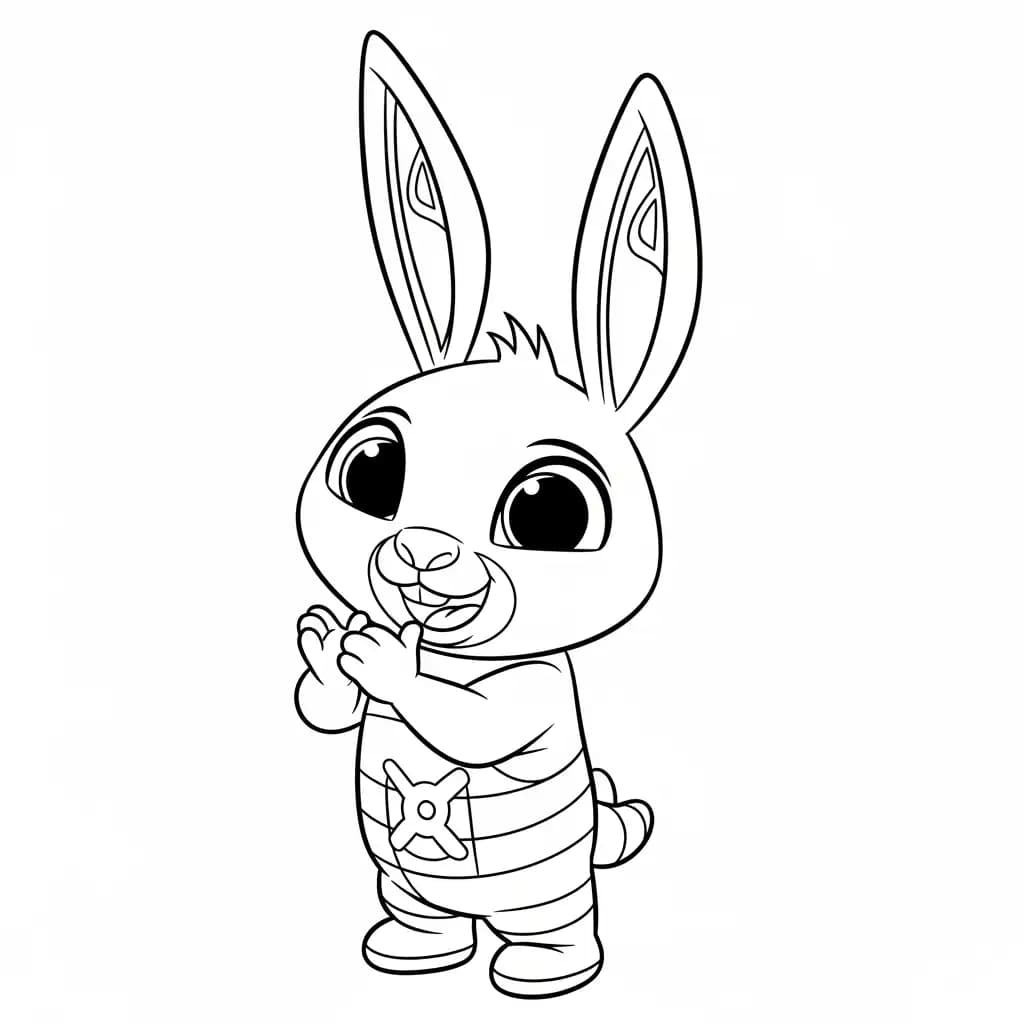 desenho de Bing Bunny para imprimir e colorir