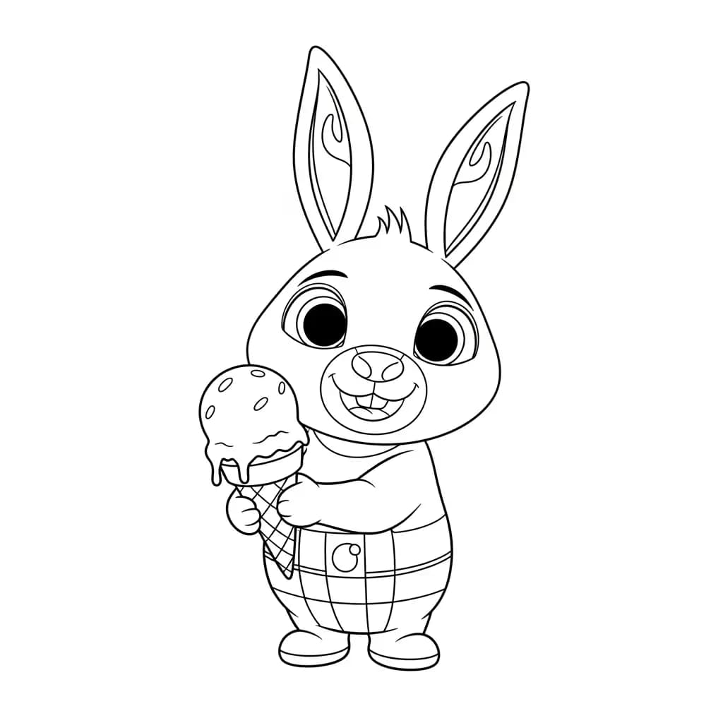 desenho de Bing Bunny para imprimir e colorir