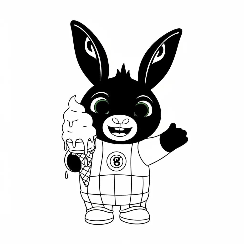 desenho de Bing Bunny para imprimir e colorir