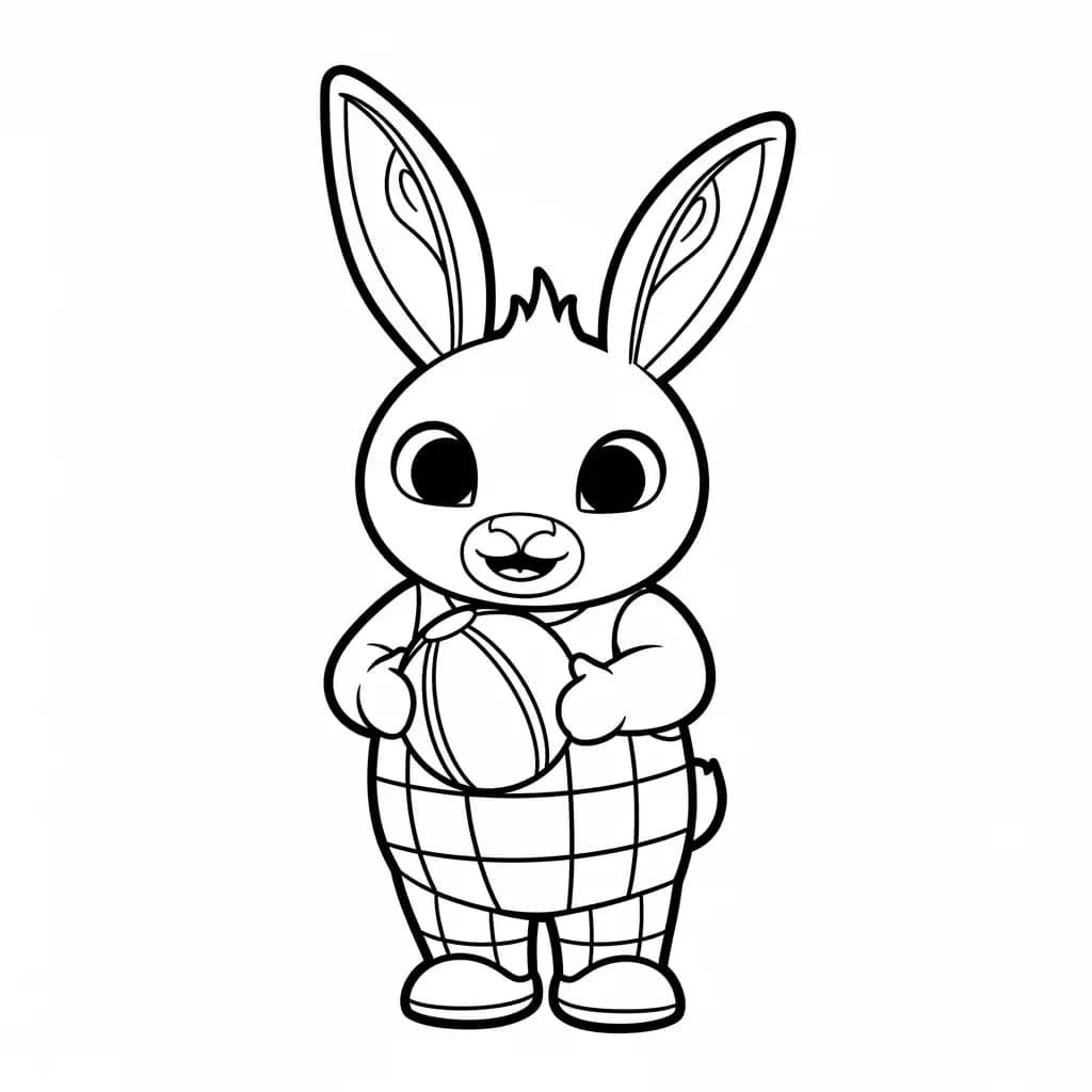 desenho de Bing Bunny para imprimir e colorir