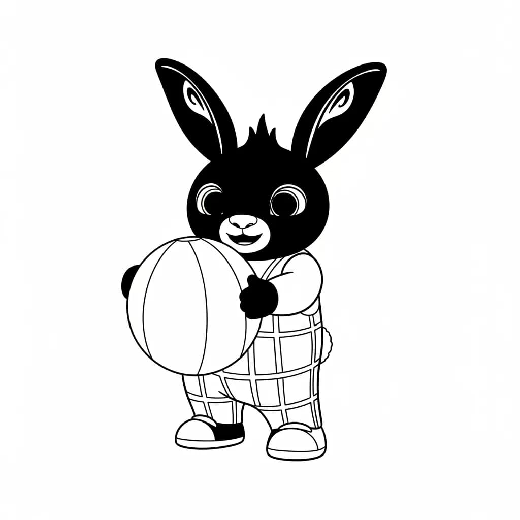 desenho de Bing Bunny para imprimir e colorir