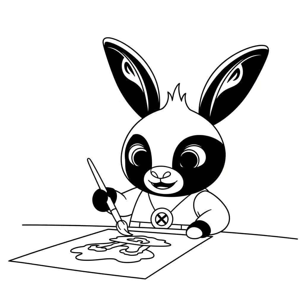 desenho de Bing Bunny para imprimir e colorir