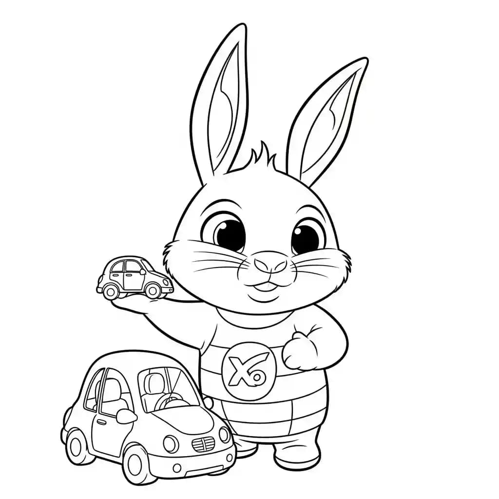 desenho de Bing Bunny para imprimir e colorir