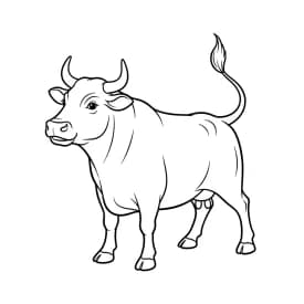 desenho de boi para colorir