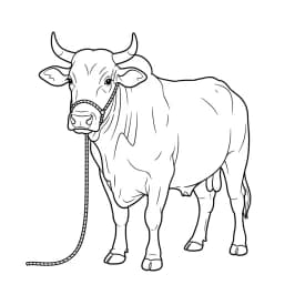 desenho de boi para colorir