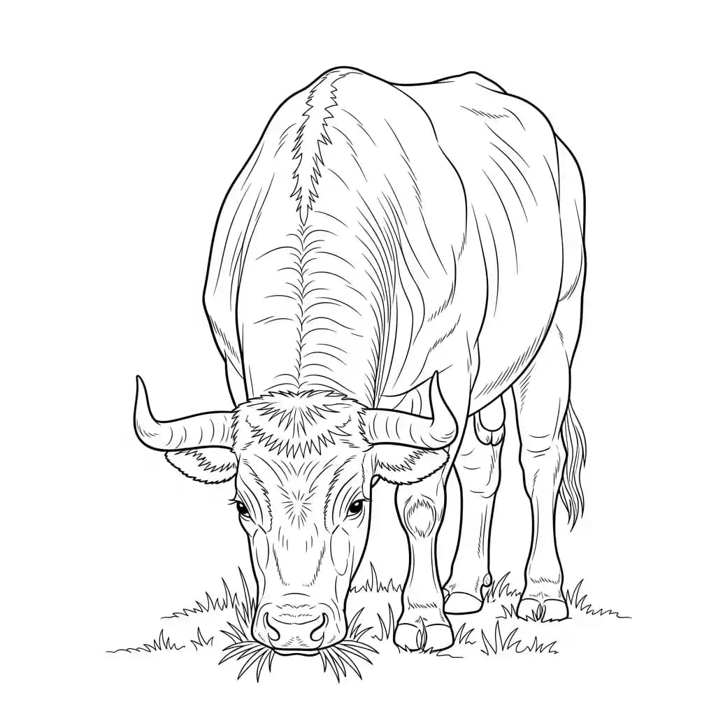 desenho de boi para colorir