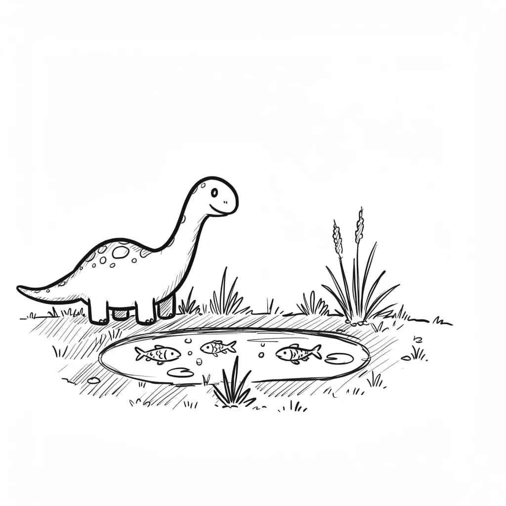 Desenho de Dinossauro para Colorir
