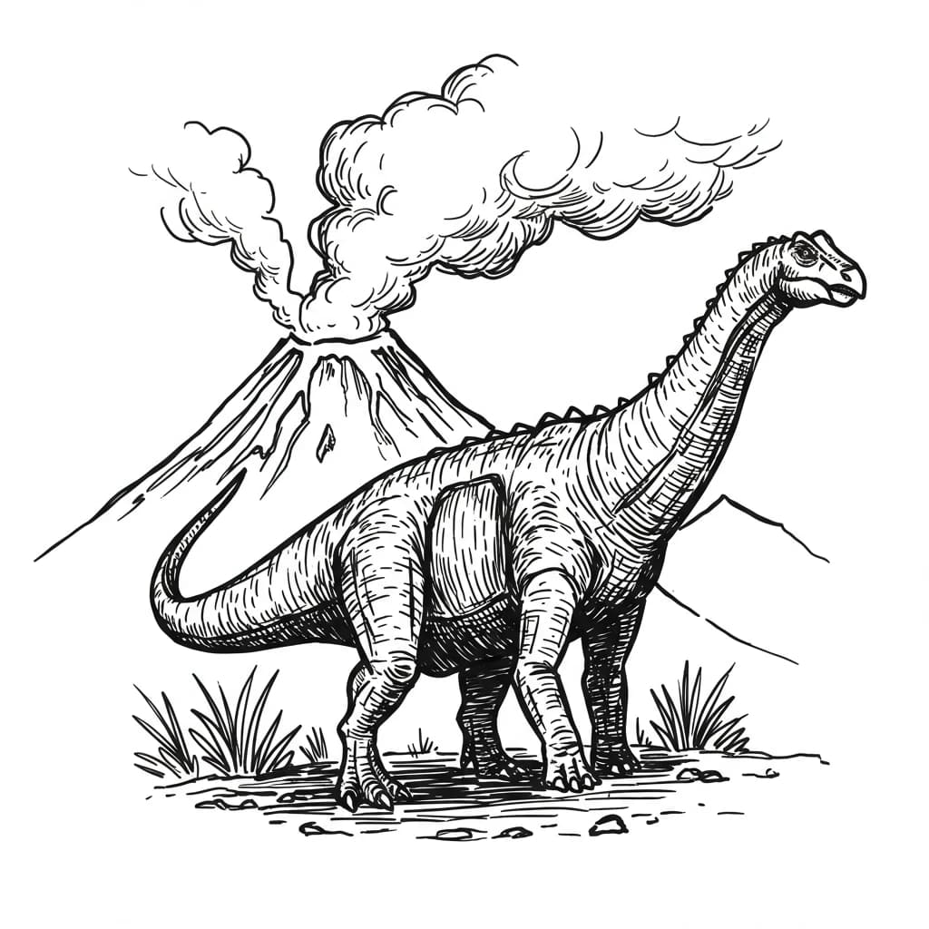 Desenho de Dinossauro para Colorir