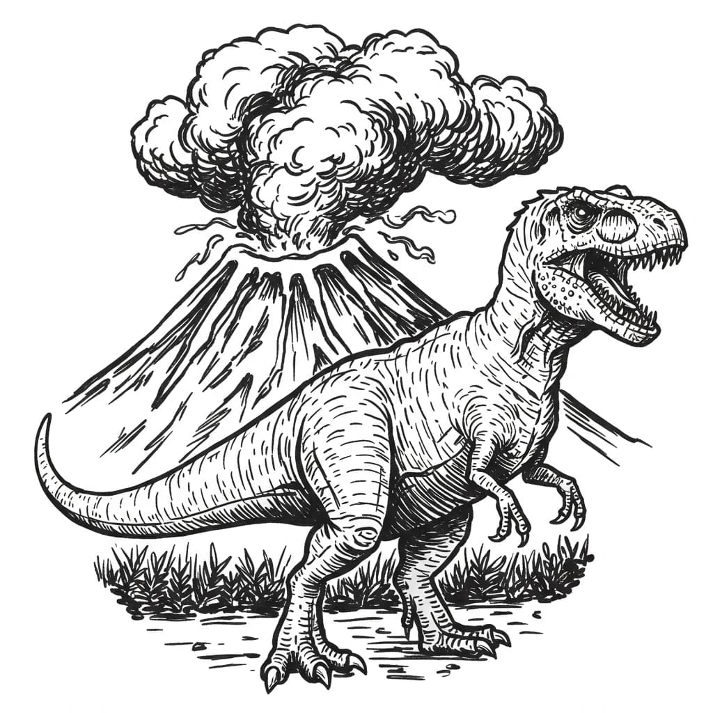 Desenho de Dinossauro para Colorir
