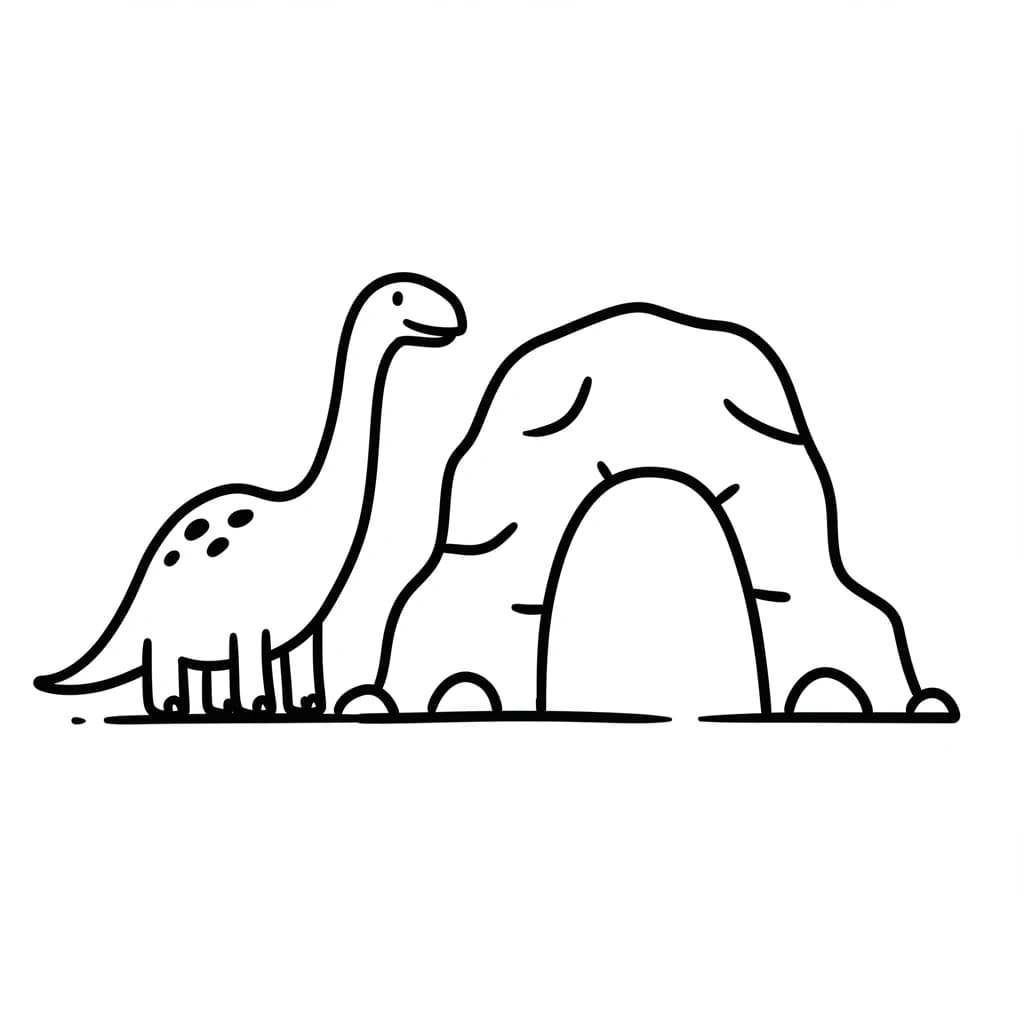 Desenho de Dinossauro para Colorir