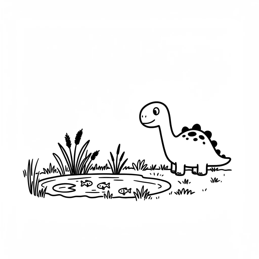 Desenho de Dinossauro para Colorir
