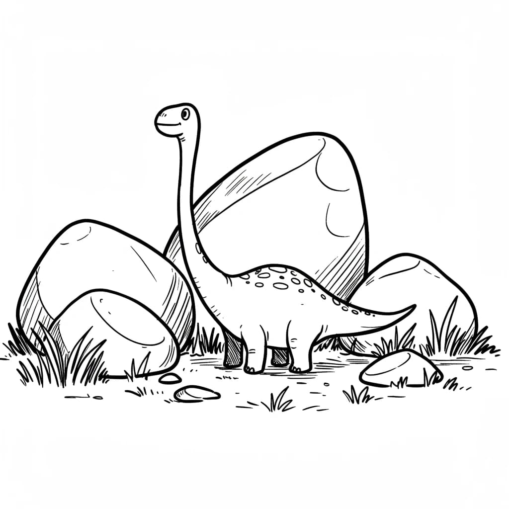 Desenho de Dinossauro para Colorir
