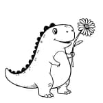 Desenho de Dinossauro para Colorir