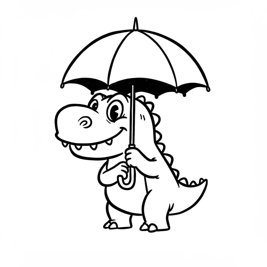 Desenho de Dinossauro para Colorir