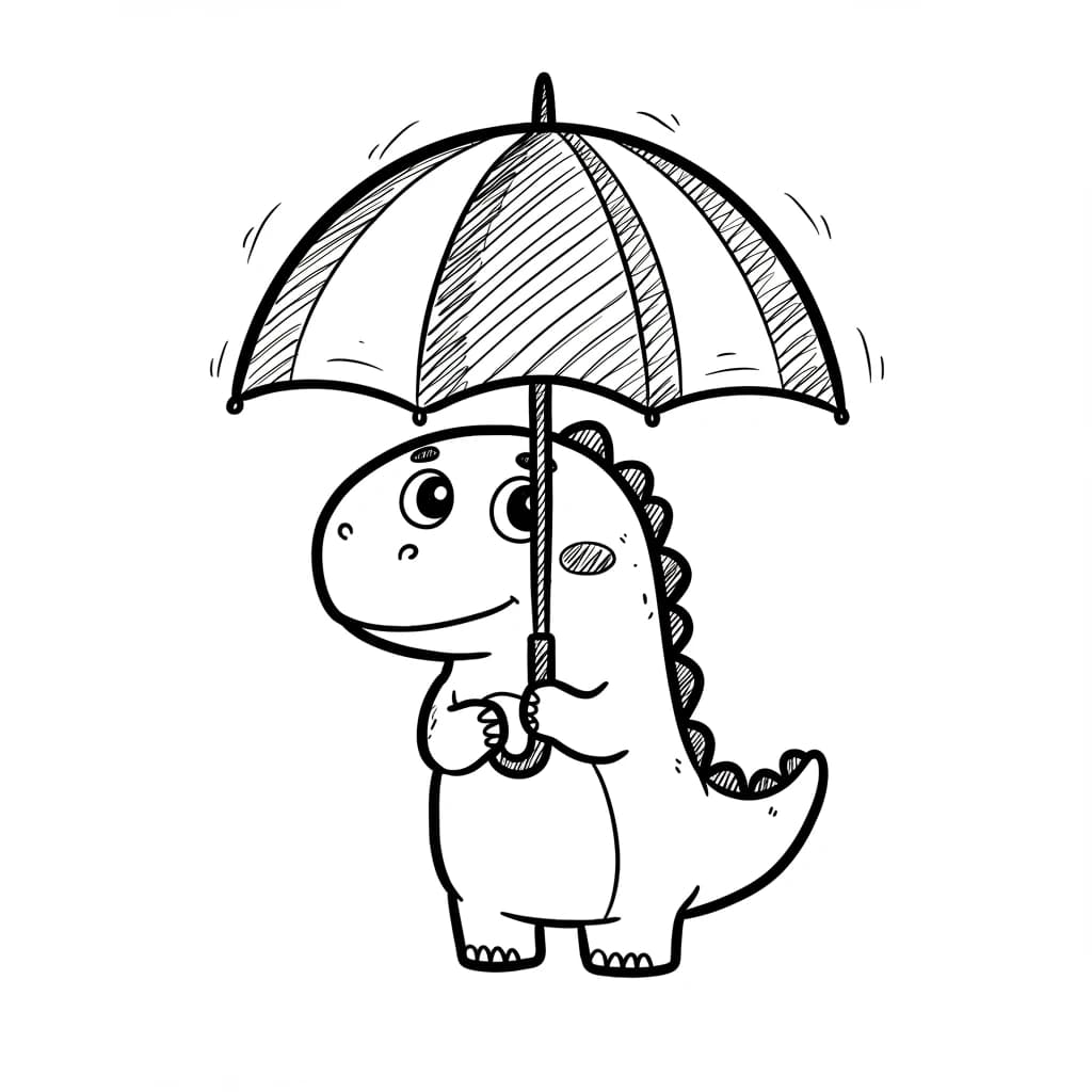 Desenho de Dinossauro para Colorir
