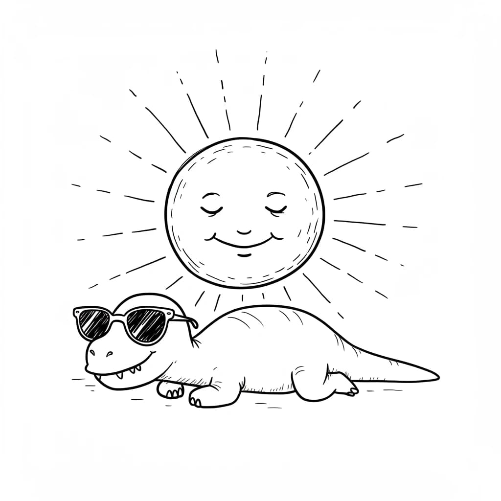 Desenho de Dinossauro para Colorir