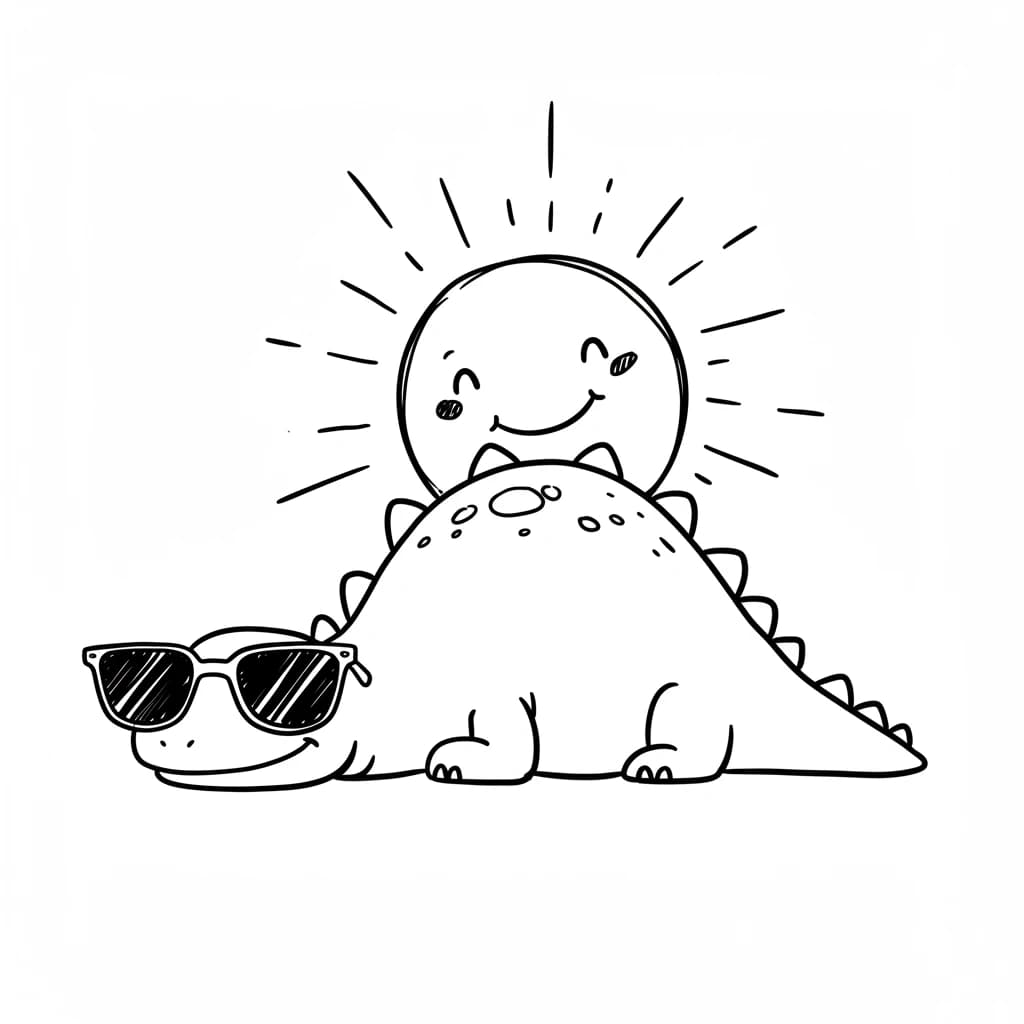 Desenho de Dinossauro para Colorir