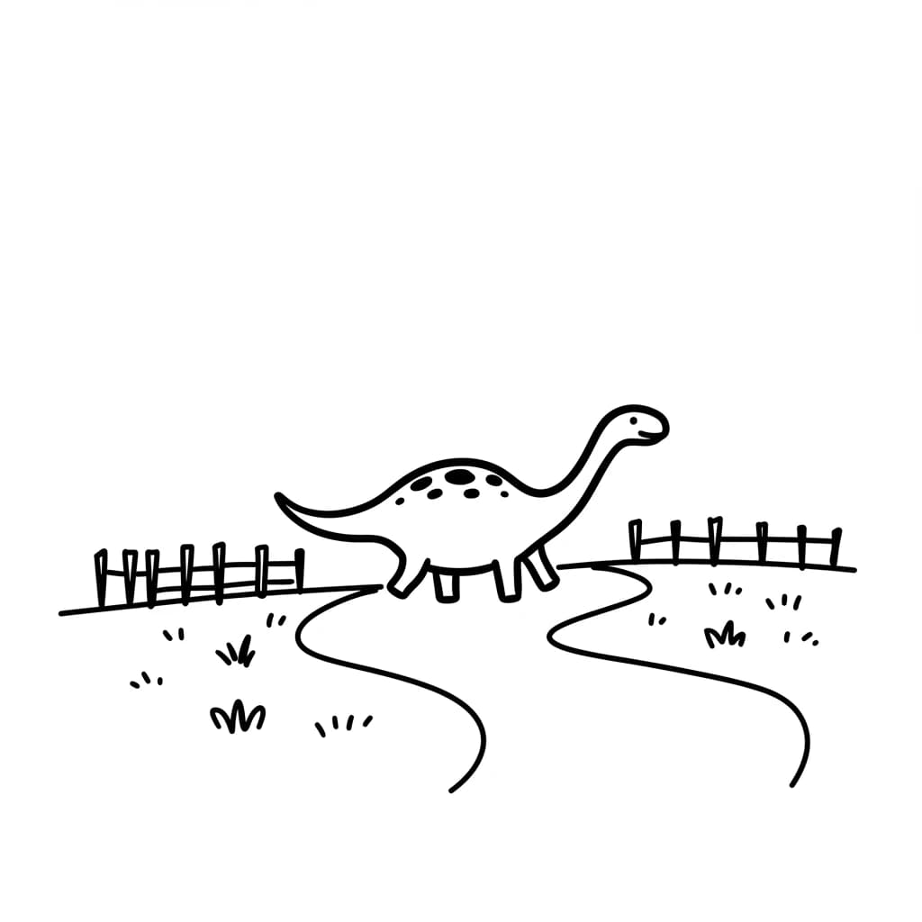 Desenho de Dinossauro para Colorir