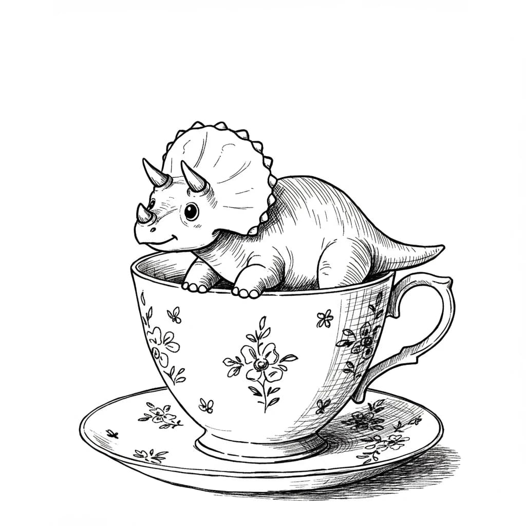 Desenho de Dinossauro para Colorir