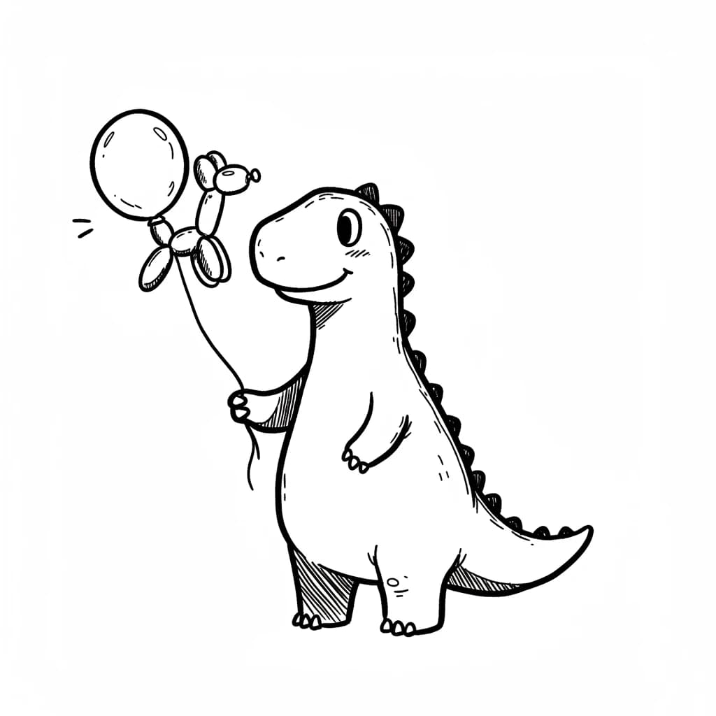 Desenho de Dinossauro para Colorir