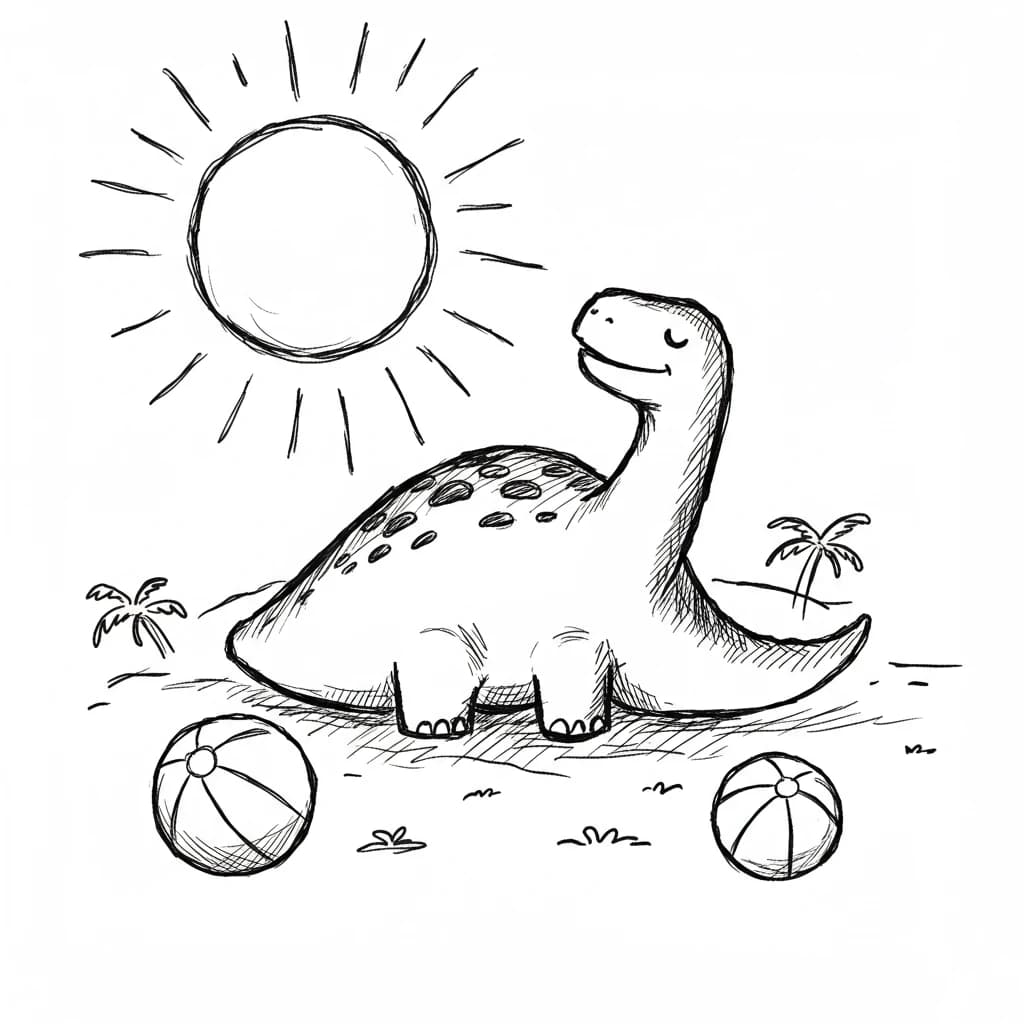 Desenho de Dinossauro para Colorir
