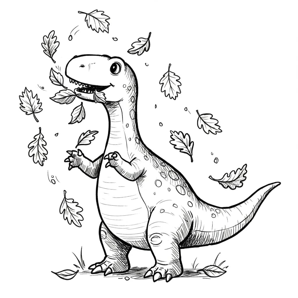 Desenho de Dinossauro para Colorir