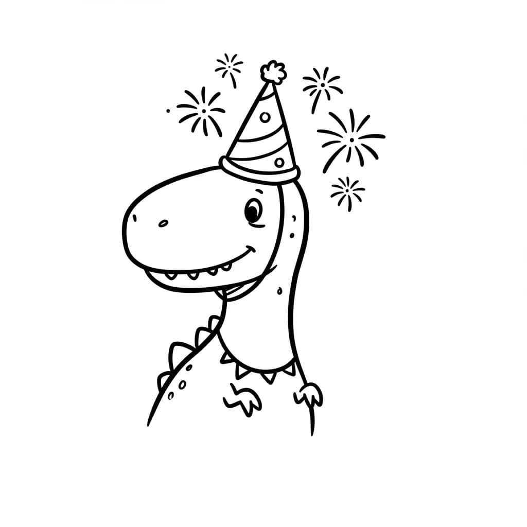 Desenho de Dinossauro para Colorir